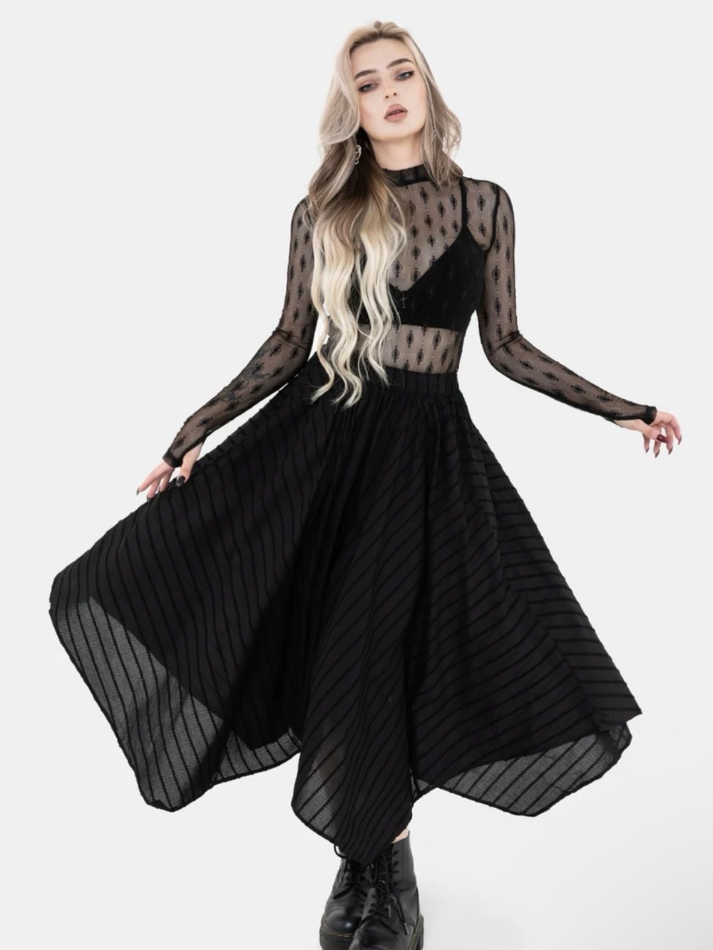 Disturbia Blythe Handkerchief Hem Midaxi Skirt Size 12